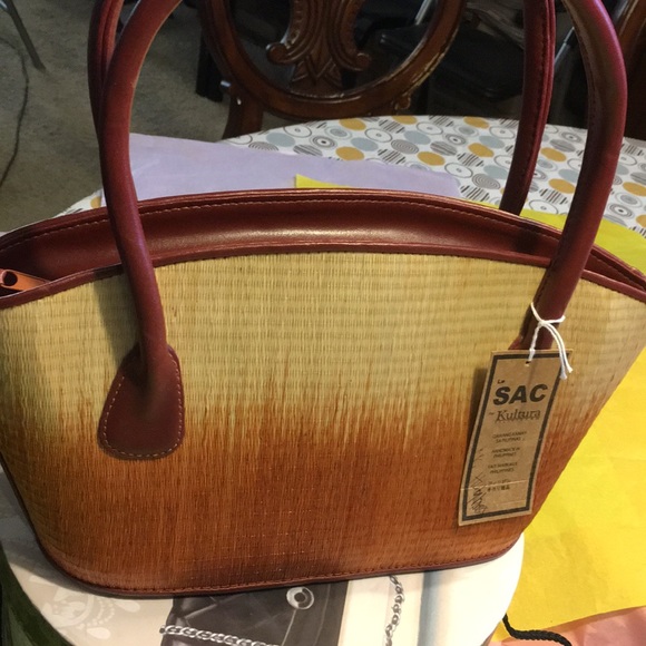 Le SAC by Kultura Bags Nwt Beautiful Le Sac Straw Handbag Kultura